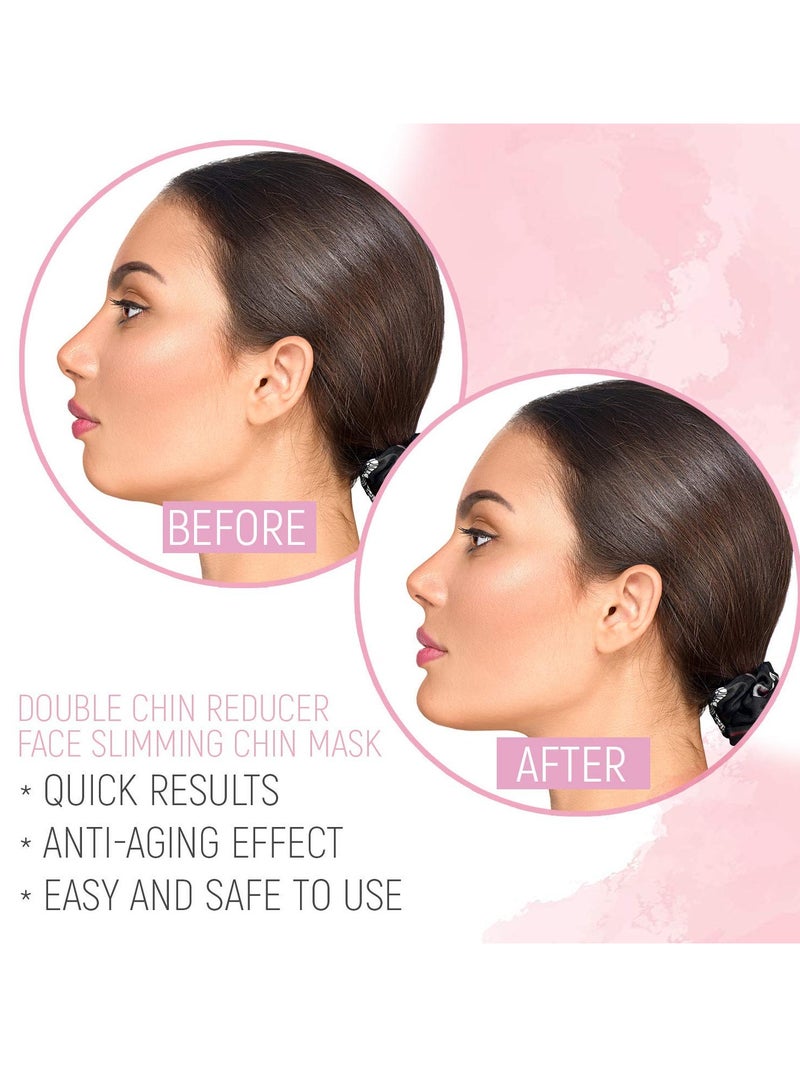 Alayna V Line Lifting Mask Slimming Double Chin Reducer Chin Lifting Belt Sagging Skin Face Lift V Shaped Contour Tightening Strap Reusable Anti-Wrinkle Chin Up Patch  - Image 3