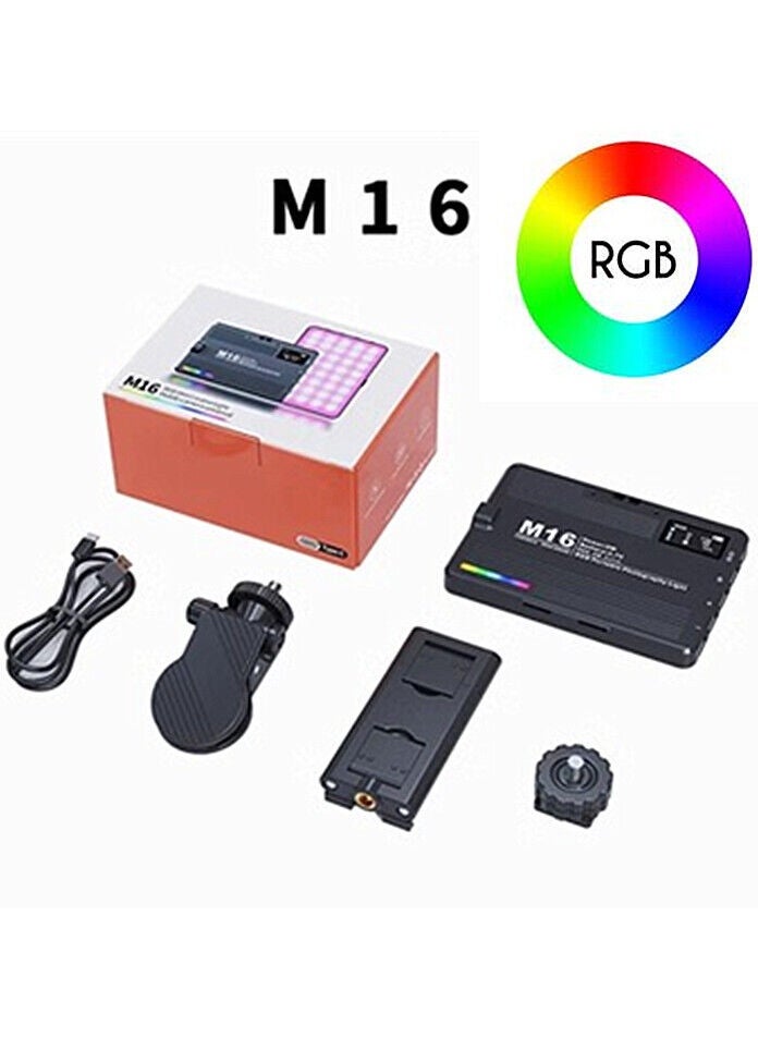 Generic - M16 Mini RGB LED Creative Video Light 3000-9900K Full Color For Camera DSLR And Smartphone - Image 1