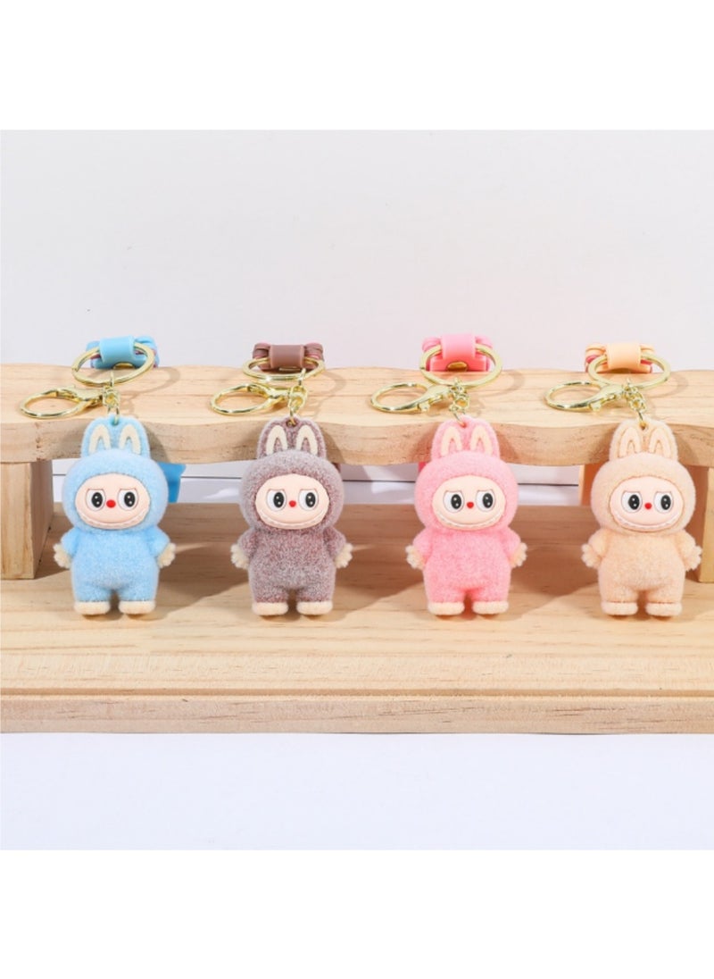 LABUBU Labubu Keychain for Women and Girls – Cute Mini Cartoon Monster Pendant, Creative Animal Keyring for Car Keys, Bags, Backpacks – Fun Gift for Friends, Kids, and Collectors  - Image 3