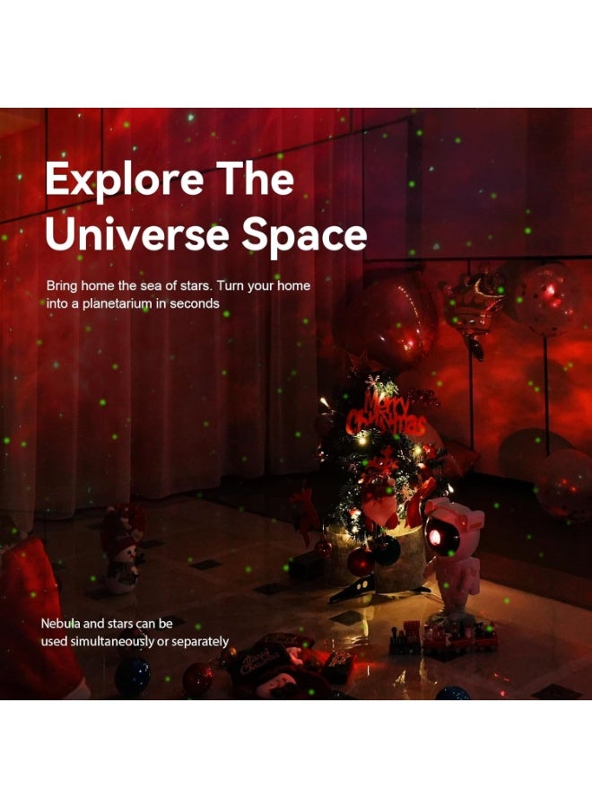Star Projector Galaxy Night Light - Astronaut Space Projector, Starry Nebula Ceiling LED Lamp with Timer and Remote, Kids Room Decor Aesthetic, for Christmas & Birthdays - Image 2