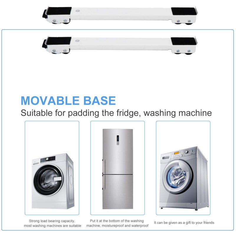 Leostar Washing Machine Base Stand Movable Multi Functional Furniture Dolly Base For Washing Machine Dryer Refrigerator Appliance (White), Leostar, St 5222, 45X5cm - Image 5