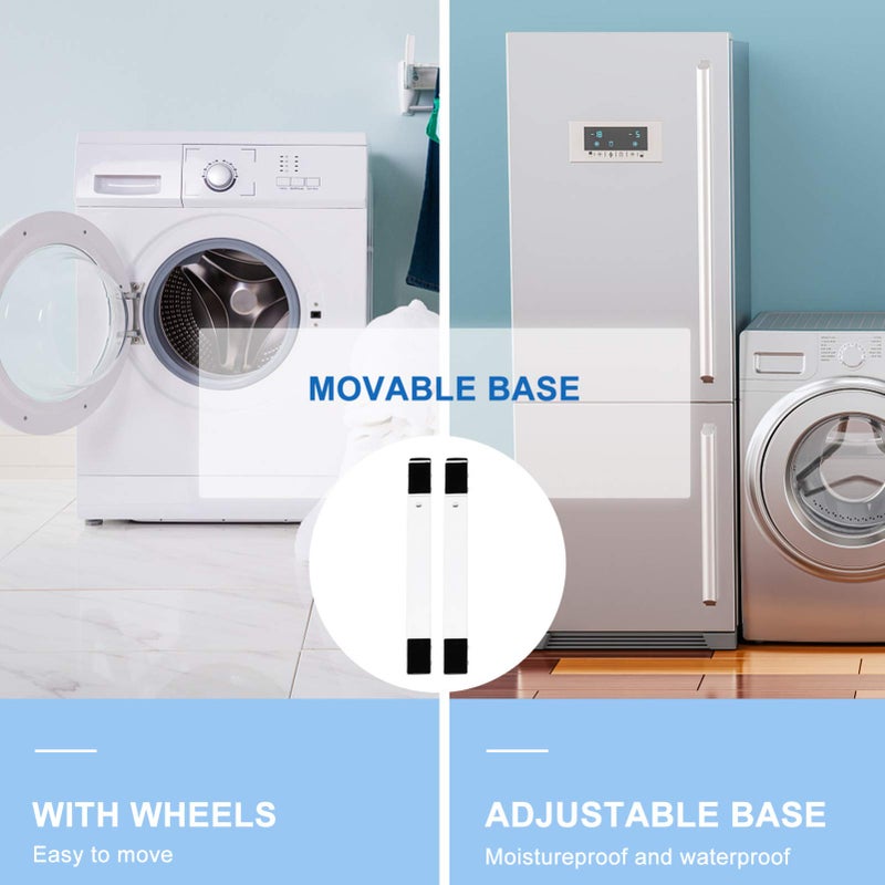 Leostar Washing Machine Base Stand Movable Multi Functional Furniture Dolly Base For Washing Machine Dryer Refrigerator Appliance (White), Leostar, St 5222, 45X5cm - Image 2