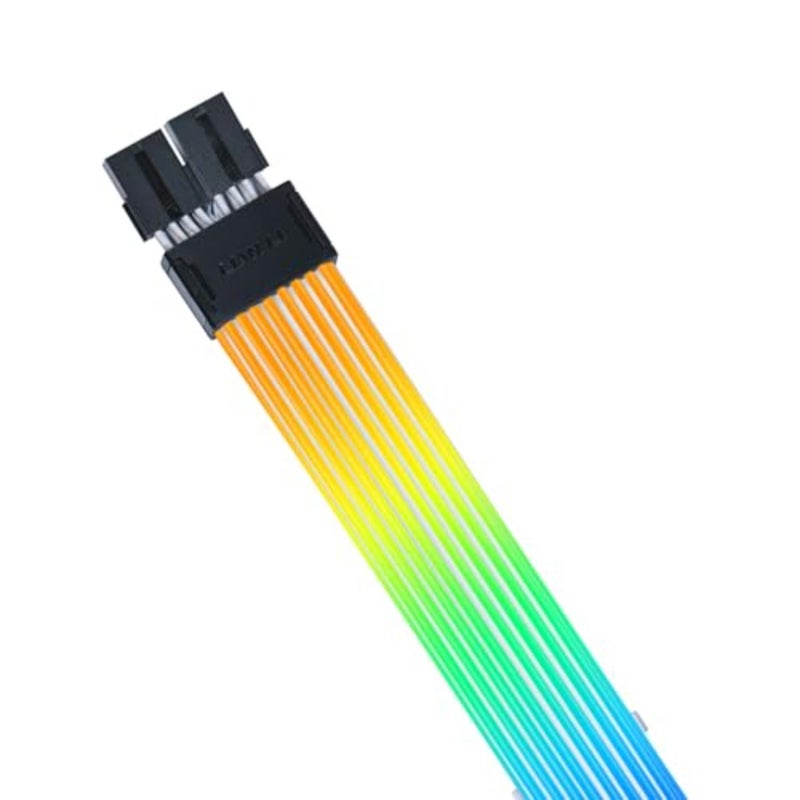 Wireless GPU lighting strip for PC builds, silicone material, black color, magnetic attachment and RGB synchronization - Image 3