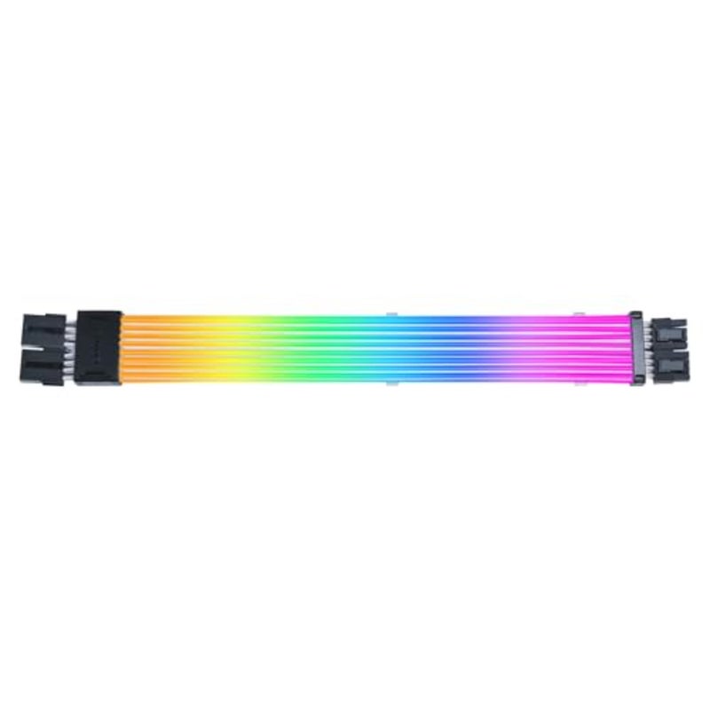 Wireless GPU lighting strip for PC builds, silicone material, black color, magnetic attachment and RGB synchronization - Image 2