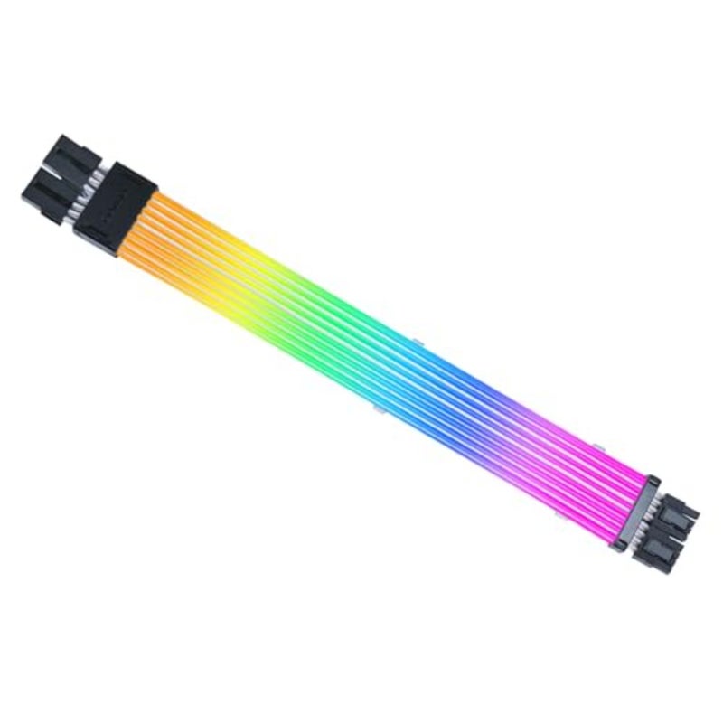 Wireless GPU lighting strip for PC builds, silicone material, black color, magnetic attachment and RGB synchronization - Image 4