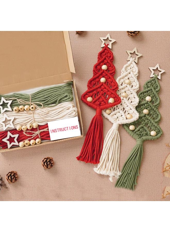 Bluejw Handmade Cotton Rope Tapestry Christmas Tree Hanging Material Bag Handmade Christmas Gift Supply  - Image 3