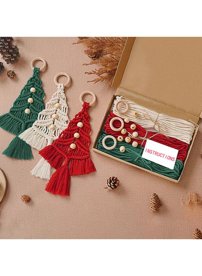 Bluejw Handmade Cotton Rope Tapestry Christmas Tree Hanging Material Bag Handmade Christmas Gift Supply  - Image 2