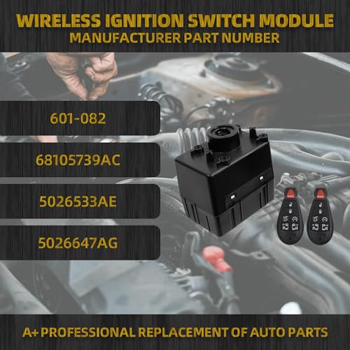 Dasbecan 601082 Wireless Ignition Module Switch Need Programming Compatible with 20112013 Dodge Challenger Ram 1500 2500 3500 4500 5500 Jeep Grand Cherokee Replace 68105739AC 5026533AE - Image 3