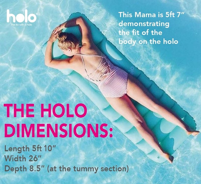 HOLO The Original Inflatable Pregnancy Pillow with Hole for Stomach Sleeping - Full Body Maternity Support for Pregnant Belly, Back, HIPS - Relax, Yoga, Babymoon, SPD - Pregnancy Must Have (Peach) - Image 3