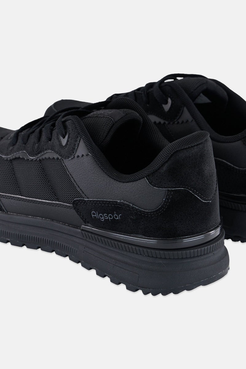 Algspar أحذية رياضية للرجال، مزودة بأربطة، سوداء - Image 2