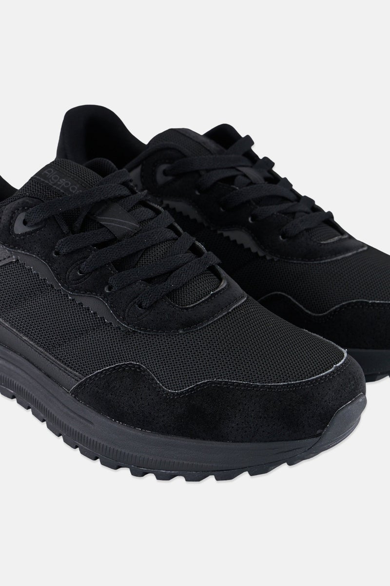 Algspar أحذية رياضية للرجال، مزودة بأربطة، سوداء - Image 3