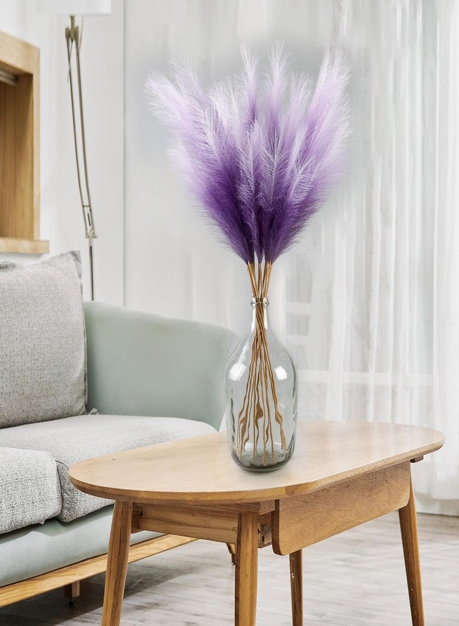 Acfruits 12 Pcs Purple Gradient Faux Pampas Grass Decor 38"/3.1FT Tall Fake Pompas Floral Large Artificial Pompous Grass Branches Plants for Floor Vase Filler Home Boho Decoration - Image 5