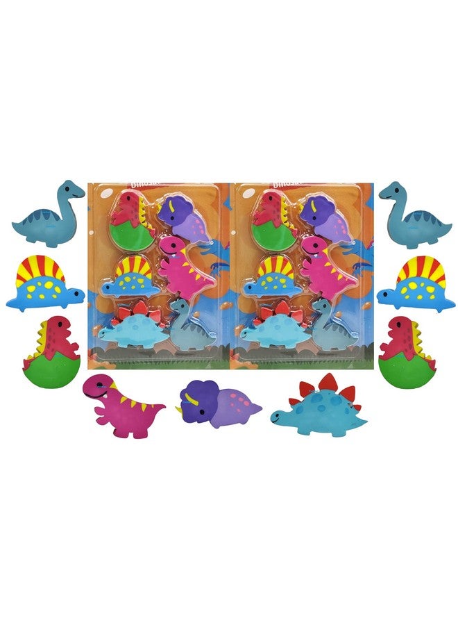 FunBlast Erasers for Kids in Different Shapes - Stationery Gift for Kids, Eraser for Children School Kids/Birthday Return Gift for Children (Multicolor) (Dinosaur Eraser) - Image 1