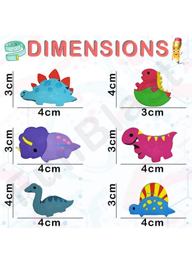 FunBlast Erasers for Kids in Different Shapes - Stationery Gift for Kids, Eraser for Children School Kids/Birthday Return Gift for Children (Multicolor) (Dinosaur Eraser) - Image 3