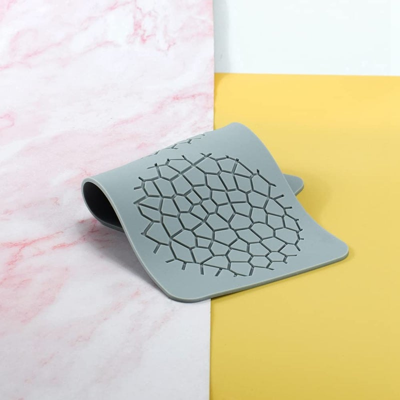 TUKE Lace Molds for Cake Decorating 3D Leaf Silicone Molds for Baking Gummy Molds Clay Fondant Molds Lace Mats Flower Honeycomb Bee Pattern for Sugar Chocolate Polymer (Grids_10.68x5.44x0.12inch_X) - Image 5