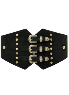 Excefore Women Corset Belt Lace-up Waist Corset Belts, Stretchy Retro Corset Belt, Suitable for Women Girls Party Prom Dress  - Image 1
