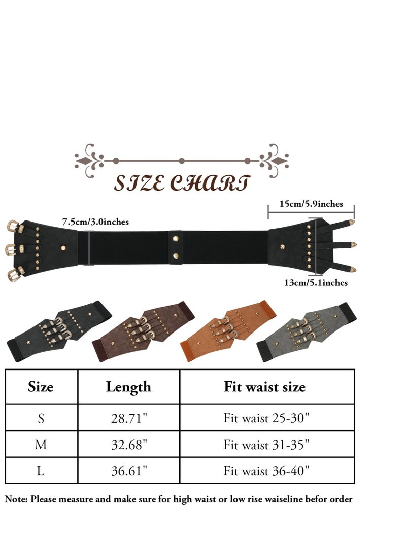 Excefore Women Corset Belt Lace-up Waist Corset Belts, Stretchy Retro Corset Belt, Suitable for Women Girls Party Prom Dress - Image 5