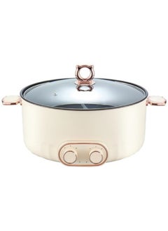 GGEROU 6L Electric Double Hot Pot with Independent Temperature Control, Non-Stick Electric Cooker Shabu Shabu, Electric Skillet,Frying Pan,Electric Saucepan 2000W  - Image 1