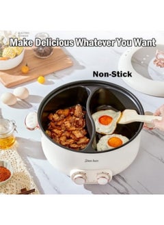 GGEROU 6L Electric Double Hot Pot with Independent Temperature Control, Non-Stick Electric Cooker Shabu Shabu, Electric Skillet,Frying Pan,Electric Saucepan 2000W  - Image 5