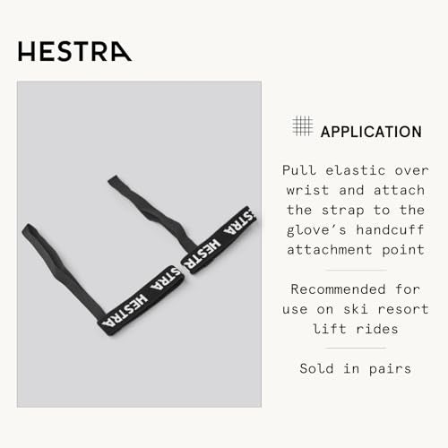 Hestra Women's Elastic Wrist Handcuff Leashes for Skiing & Snowboarding, Adjustable Glove Strap Accessories, Fits Narrow Sizes 5-9 (90/17 mm) - Image 2