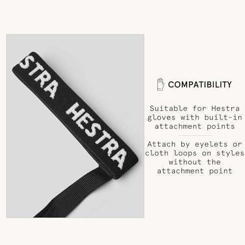 Hestra Women's Elastic Wrist Handcuff Leashes for Skiing & Snowboarding, Adjustable Glove Strap Accessories, Fits Narrow Sizes 5-9 (90/17 mm) - Image 3