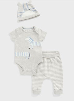 Infant 3 Piece Hat & Jogger Set