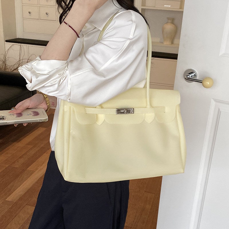 New 2026 Women's PU Large Capacity Jelly Shoulder Tote Bag - Image 5