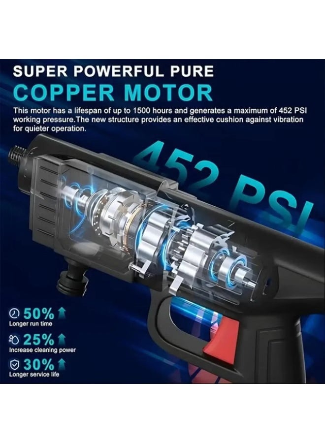 كراون غسالة سيارة عالية الضغط لاسلكية لغسيل السيارة وتنظيف المنزل والحديقة - Image 4