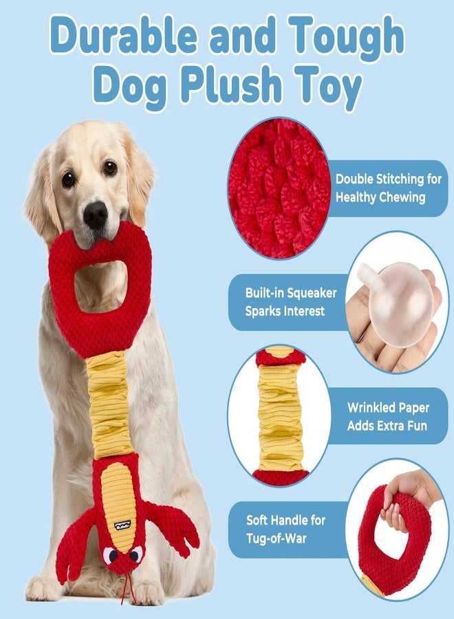 Auvitaya Squeaky Dog Puppy Toys, Stuffed Plush Animal to Keep Them Busy for Small Medium Large Dogs & Aggressive Chewers, Soft Indestructible Pet Chew Toys with Crinkle Paper, Best Tug of War Stuff for Puppies - Image 3
