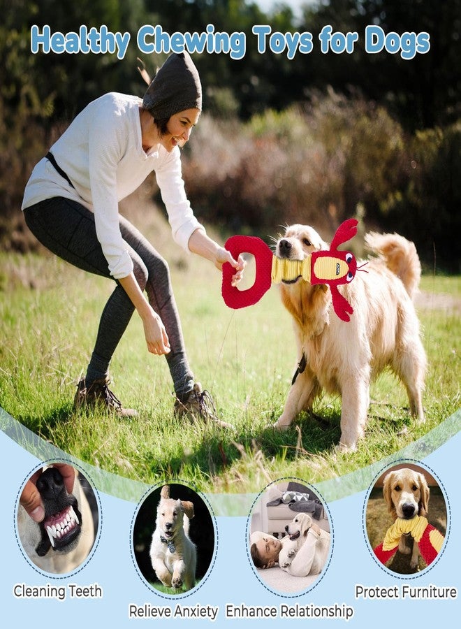 Auvitaya Squeaky Dog Puppy Toys, Stuffed Plush Animal to Keep Them Busy for Small Medium Large Dogs & Aggressive Chewers, Soft Indestructible Pet Chew Toys with Crinkle Paper, Best Tug of War Stuff for Puppies - Image 4