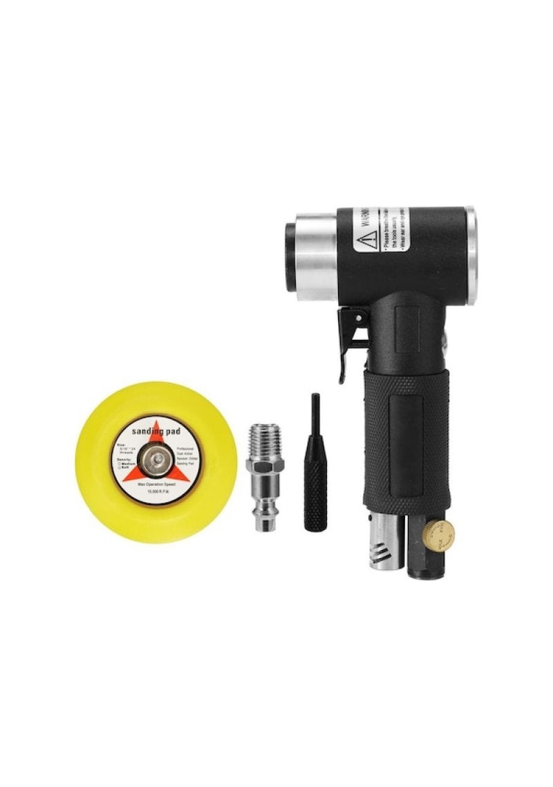 Pneumatic Polisher: 2-Inch & 3-Inch Compact Lightweight Design - Eccentric Motion Delivers Smooth Consistent Results Precision Polisher for Professional & DIY Enthusiasts Small-Scale Polishing Tasks - Image 3