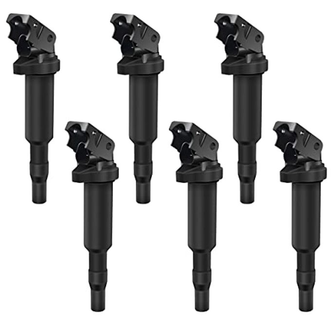 MAS Ignition Coil Pack Set of 6 Compatible with BMW 325Ci 328i 330Ci 528i 530i 535i 740Li X3 X5 X6 Z4 and More Replaces 0221504470 UF592 - Image 1