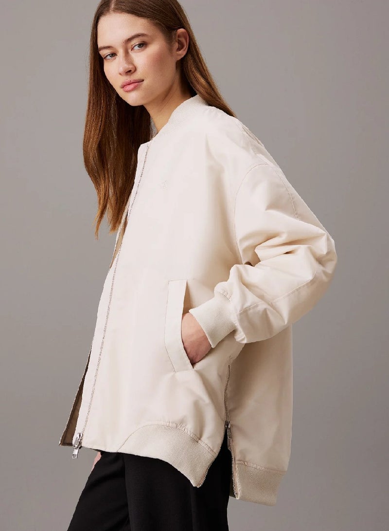 Calvin Klein Jeans Relaxed Sateen Bomber Jacket - Image 3