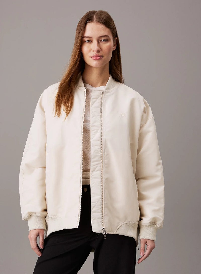 Calvin Klein Jeans Relaxed Sateen Bomber Jacket - Image 1