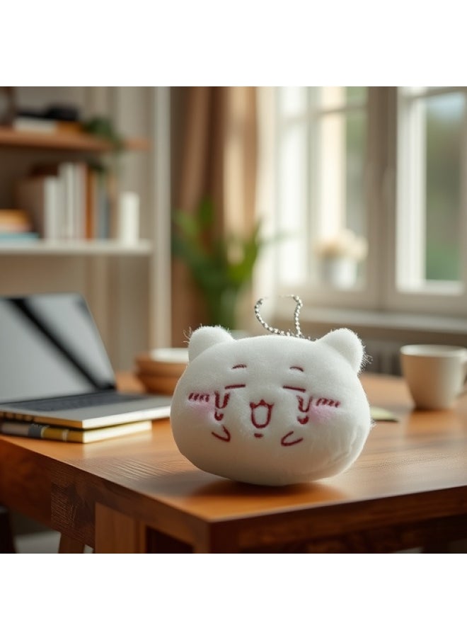 Generic - Hot Japanese Chiikawa Jiyi Tuanzi Crying Expression Squeaking Plush Pendant Doll Schoolbag Pendant-Specifications:Frowning Gee Tuan-Color:Squeaky Bead Chain - Image 1