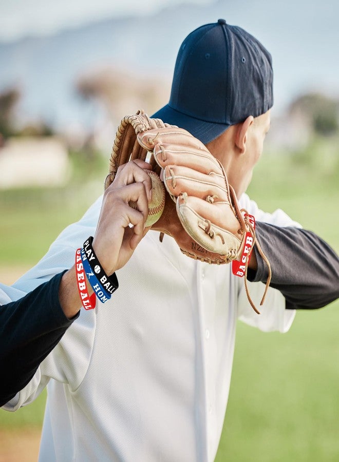 Moon Boat 74PCS Baseball Party Favors Bracelets Bulk: Rubber Silicone Wristbands, Goodie Bags Team Gifts for Kids Boys - Image 2