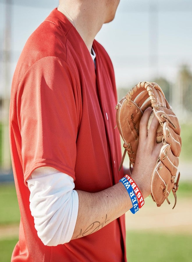 Moon Boat 74PCS Baseball Party Favors Bracelets Bulk: Rubber Silicone Wristbands, Goodie Bags Team Gifts for Kids Boys - Image 3