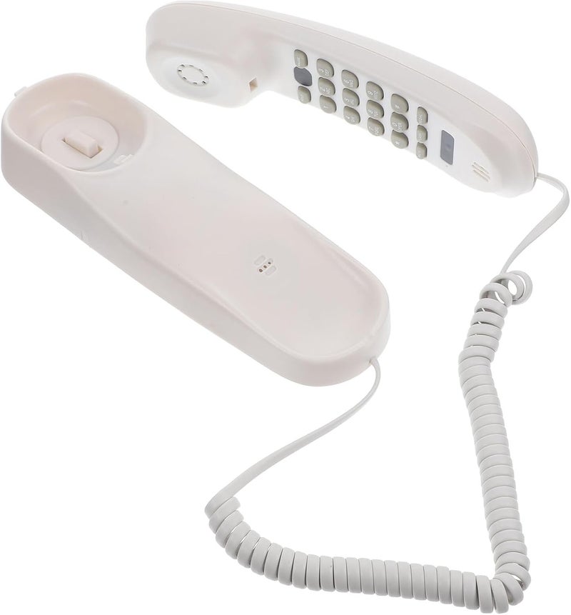 Well-engineered versatile build SEWACC Wall Mounted Telephone Simple Chic Design Corded Phone for Home Office Hotel Bathroom Easy Operation Stable Reliable Wall Mount Phone Fast & slow shipment compatible - Image 1