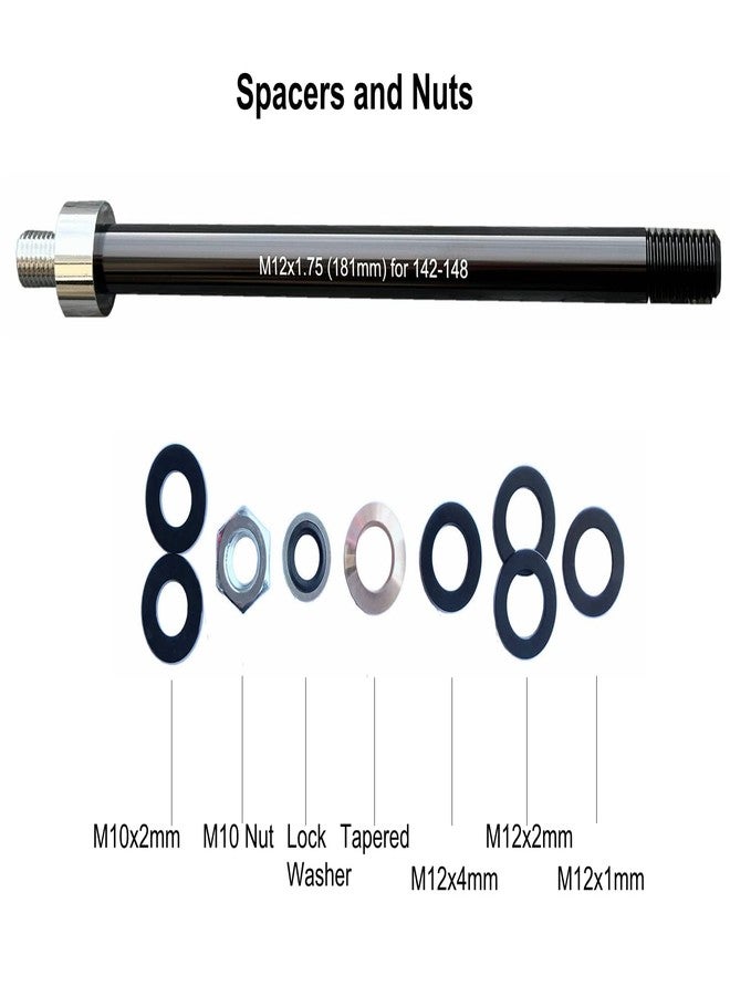 ODIER Bike Trailer Hitch Thru Axle Adapter 12mm Thru Axle with 1.0 Thread Pitch Shaft Length 174mm (M12-1.0-174mm) - Image 2