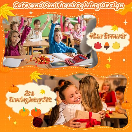 JUNEBRUSHS Fall Mini Cute Thanksgiving Mini Eraser Bulk Set of 150 Pcs, Maple Leaf Novelty Pencil Eraser Pack for Kids, Homework Rewards, Party Favors - Image 5