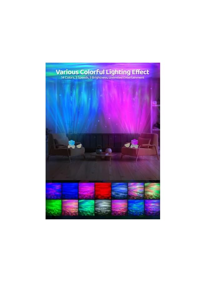 The Bros جهاز عرض المجرة، جهاز عرض النجوم على شكل بيضة ديناصور مع جهاز تحكم عن بُعد، ضوء ليلي مع مشغل موسيقى بلوتوث، مؤقت، أضواء مزاجية لغرفة نوم الأطفال، حفلات، ديكور منزلي - Image 3