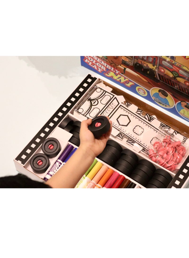 3 in 1 children's game (coloring, assembly, playing) fun and education at the same time  - Image 4