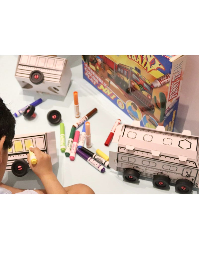 3 in 1 children's game (coloring, assembly, playing) fun and education at the same time  - Image 5