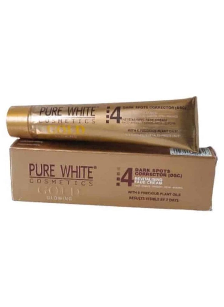 Pure White Cosmetics Gold Cream 4 Dark Spots Corrector 40g  - Image 2