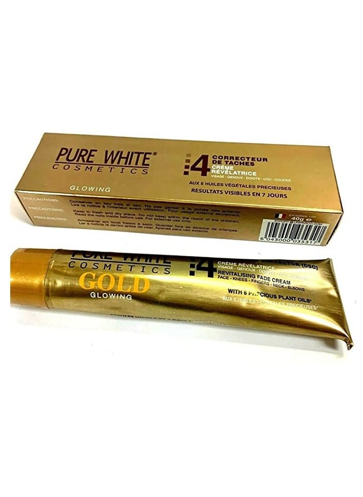 Pure White Cosmetics Gold Cream 4 Dark Spots Corrector 40g  - Image 3