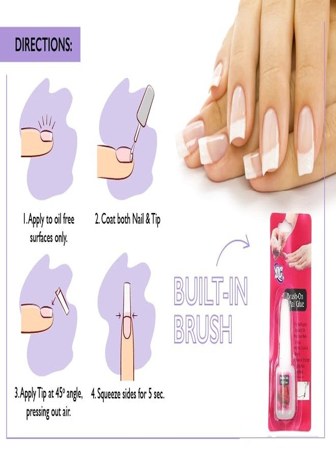 susvij Nail Glue with Brush Cap & Super Strong Instant Adhesive For Professional Nail Art Extension 10gm (White) - Image 5