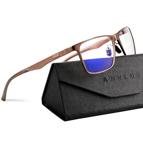ANYLUV Blue Light Glasses Men/Women, Al-Mg Metal Computer Blue Light Blocking Glasses, Relieve Eyestrain and Eye Protection - Image 1