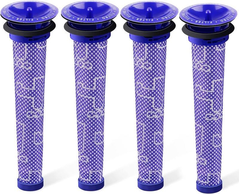 whekeosh 3Pack Replacement Pre Filters for Dyson - Vacuum Filter Compatible Dyson V6 V7 V8 DC59 DC58 Replaces Part 965661 01 (4Pack) - Image 1