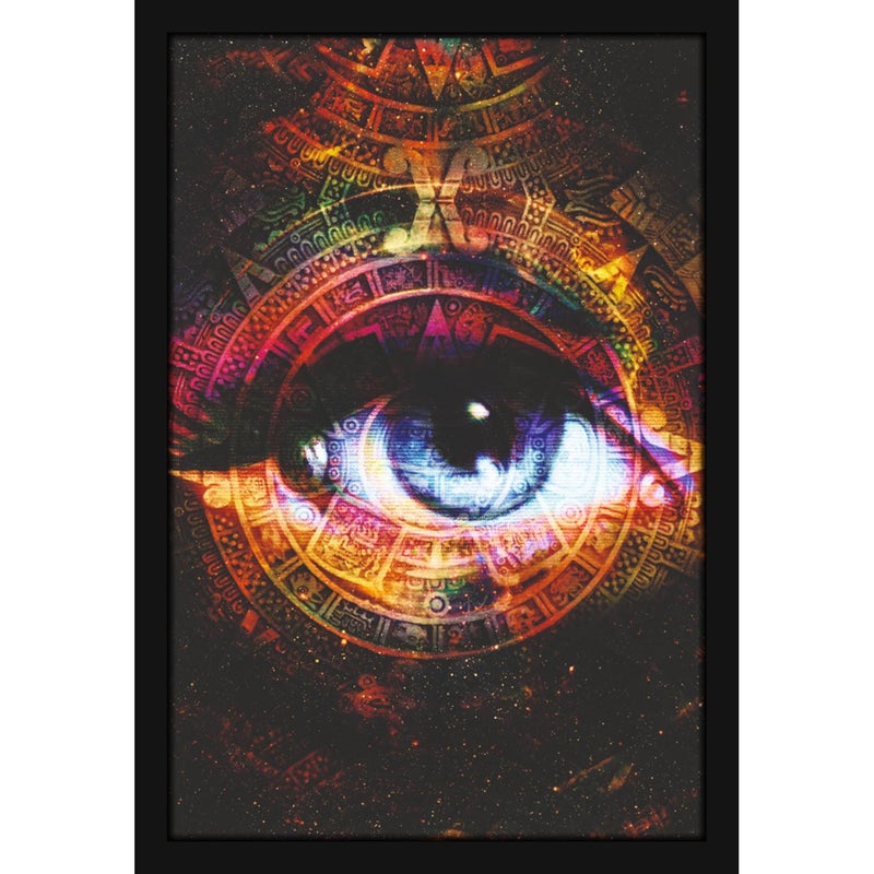 Mad Masters Eye Human Painting Aesthetic Hanging Photo Frame Decorative Item Home Decoration and Wall Decor for Living Room and Bedroom MM 1428 8x12 Inch Paper Without Plexi Glass - Image 1