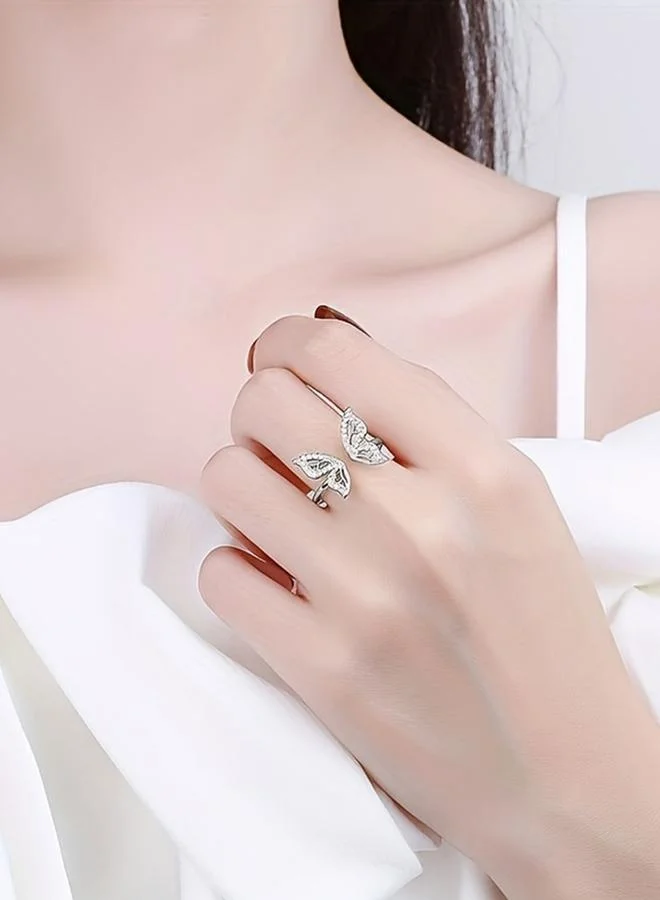 Take Two  Silver Butterfly Shaped Open Ring for Women | Best Price UAE